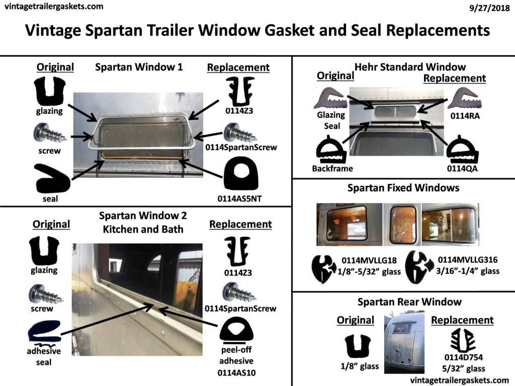 Gaskets and Seals for Vintage Spartan Windows Gaskets and Seals for Vintage Spartan Windows